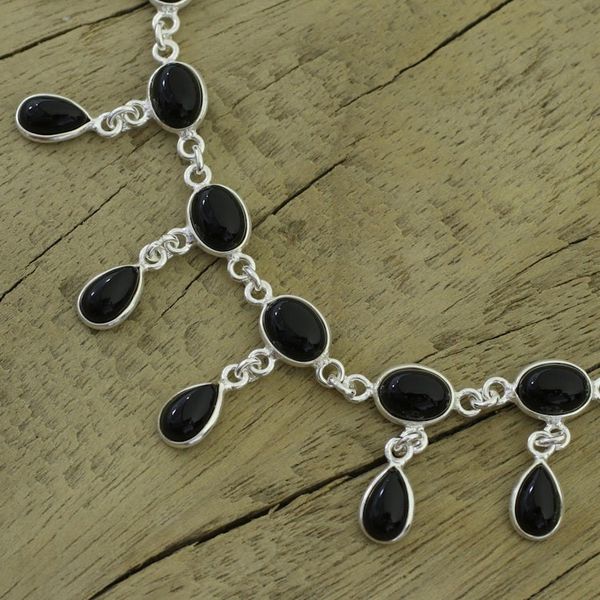 Alternate image for Onyx anklet Moon Dancer
