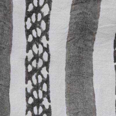 Alternate image for Yellow and Black Batik-Dyed Cotton Scarf from India Busy Bumblebees