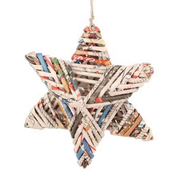 Alternate image for Eco-Friendly Paper Holiday Ornaments Set of 4 Starry Celebration