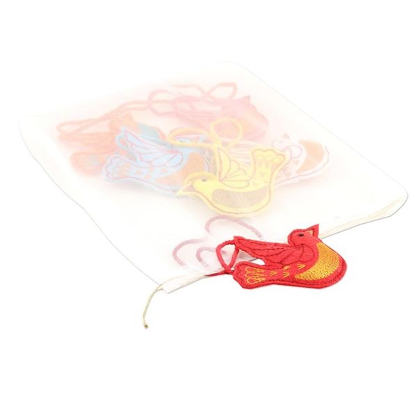 Alternate image for Embroidered Wool Bird-Motif Holiday Ornaments Set of 6 Peace Messenger