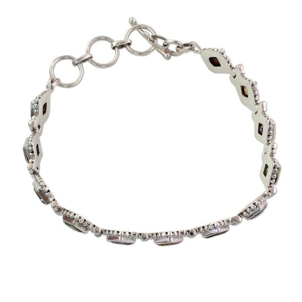 Alternate image for Sterling Silver Citrine Amethyst Blue Topaz Tennis Bracelet Rainbow Dream