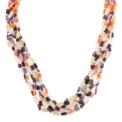 Alternate image for Multi-Gemstone Torsade Necklace from India Vivacious Beauty
