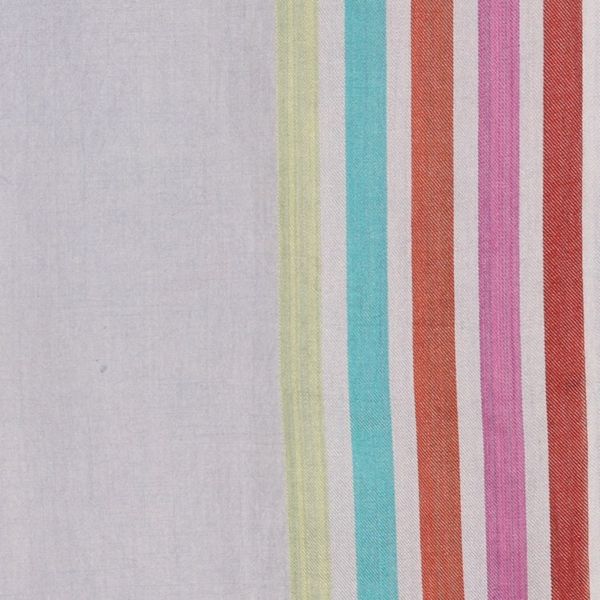 Alternate image for Indian Handloomed Striped Silk Shawl in Steel Blue Steel Blue Charm