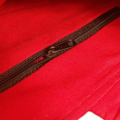 Alternate image for Red Cotton Shoulder Bag Handmade India Crimson Tease