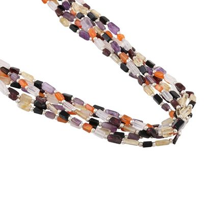 Alternate image for Multi-Gemstone Torsade Necklace from India Vivacious Beauty