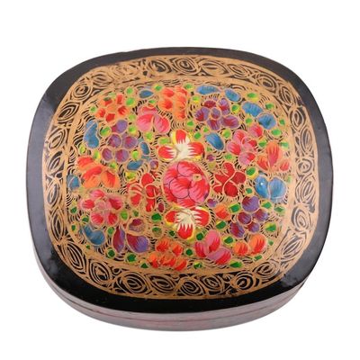 Alternate image for Hand-Painted Floral and Metallic Gold Decorative Box Cheerful Flare
