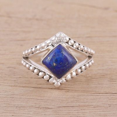 Alternate image for Handmade 925 Sterling Silver Lapis Lazuli Cocktail Ring Opulent Eye