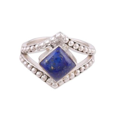 Alternate image for Handmade 925 Sterling Silver Lapis Lazuli Cocktail Ring Opulent Eye