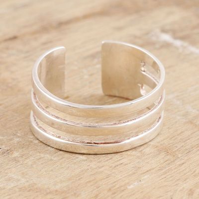 Alternate image for Hand Crafted Sterling Silver Toe Ring from India Future History