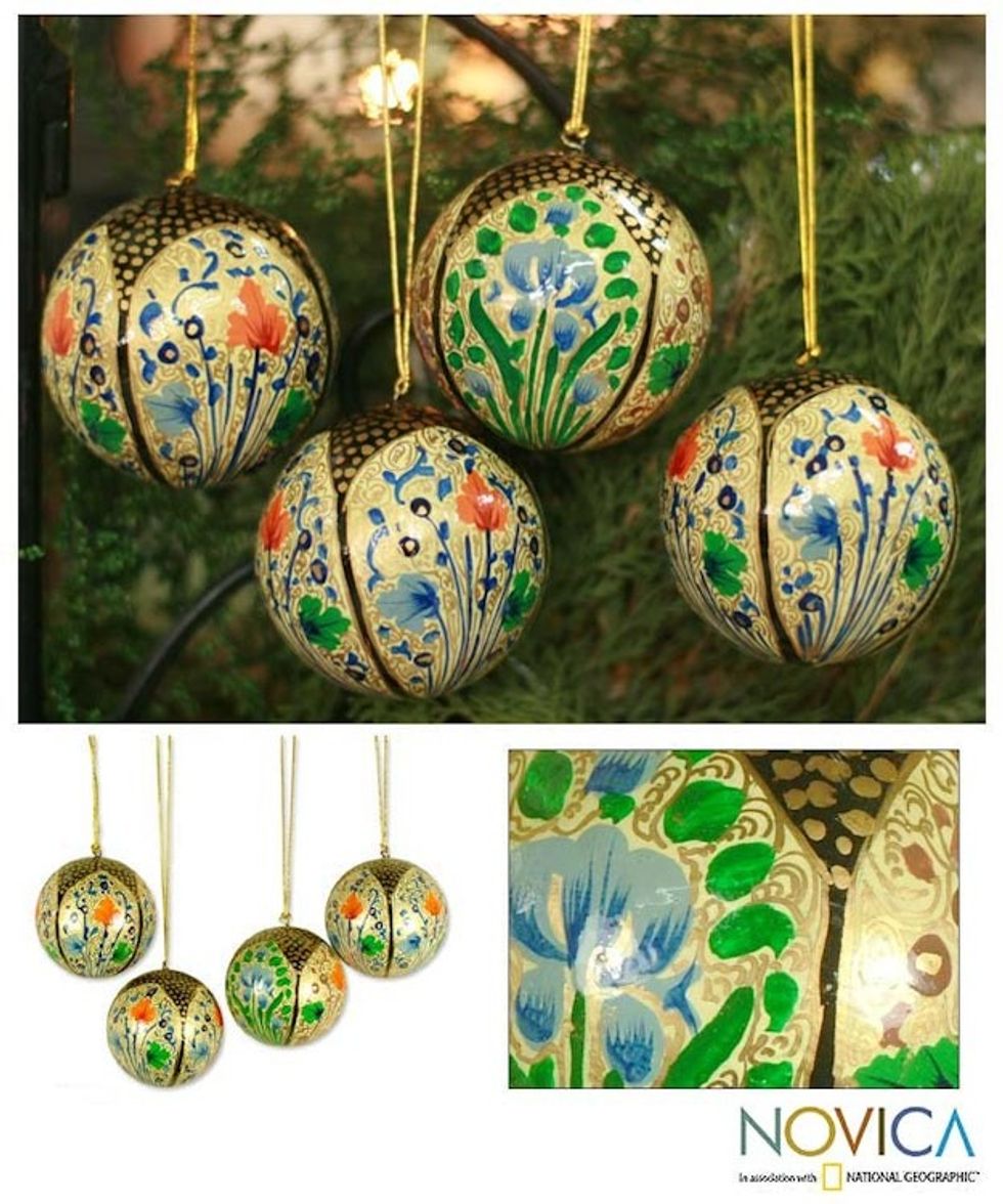 Ornaments Set of 4 'Holiday Galaxy'