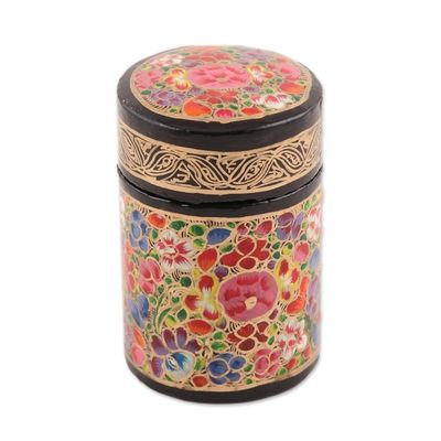 Alternate image for Hand-Painted Multi-Colored Floral Wood Toothpick Holder Floral Explosion