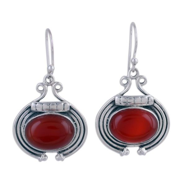 Alternate image for Artisan Jewelry Earrings with Carnelian and Sterling Silver Desire