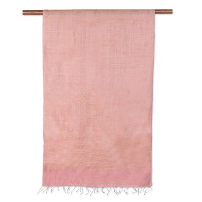 Alternate image for Handloomed Azalea Silk Shawl from India Azalea Fusion