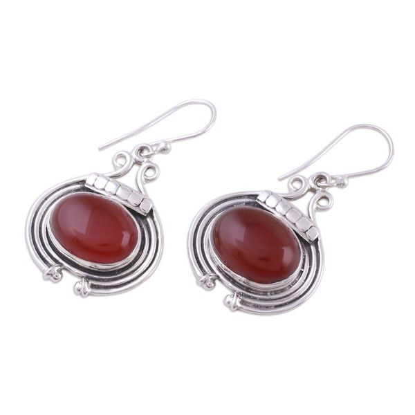 Alternate image for Artisan Jewelry Earrings with Carnelian and Sterling Silver Desire