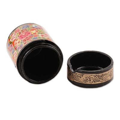 Alternate image for Hand-Painted Multi-Colored Floral Wood Toothpick Holder Floral Explosion