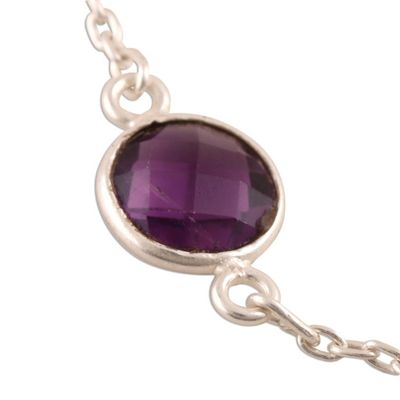 Alternate image for 10-Carat Amethyst Station Bracelet from India Fantastic Princess