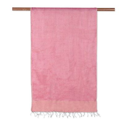 Alternate image for Handloomed Azalea Silk Shawl from India Azalea Fusion