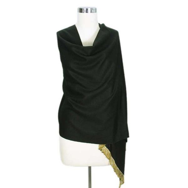 Alternate image for Wool and silk shawl Midnight Glitter