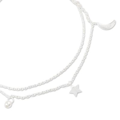 Alternate image for Sterling Silver Celestial Anklet Celestial Union