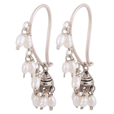 Alternate image for Cultured Pearl and Sterling Silver Dangle Earrings Pearl Melody
