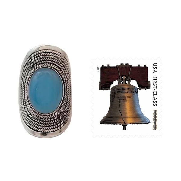 Alternate image for Sterling Silver Jewelry Chalcedony Ring from India Jaipur Skies