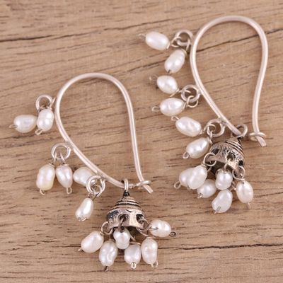 Alternate image for Cultured Pearl and Sterling Silver Dangle Earrings Pearl Melody