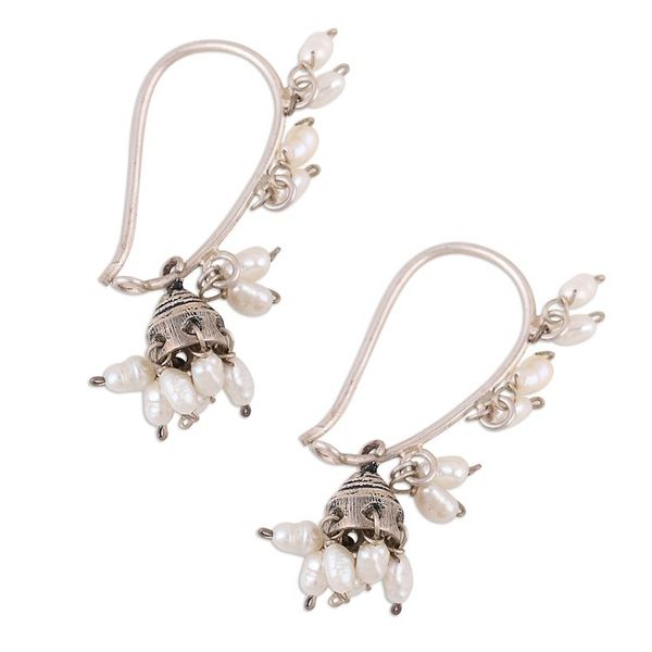 Alternate image for Cultured Pearl and Sterling Silver Dangle Earrings Pearl Melody