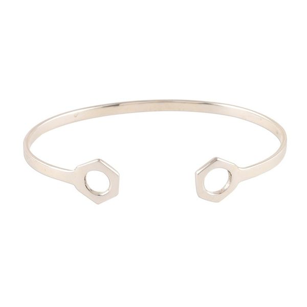 Alternate image for Geometric Mens Sterling Silver Cuff Bracelet from India Handy Gleam