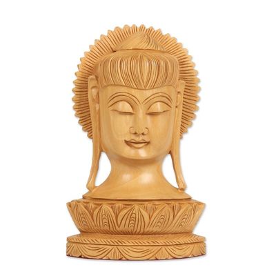 Alternate image for Wood sculpture Serene Buddha II
