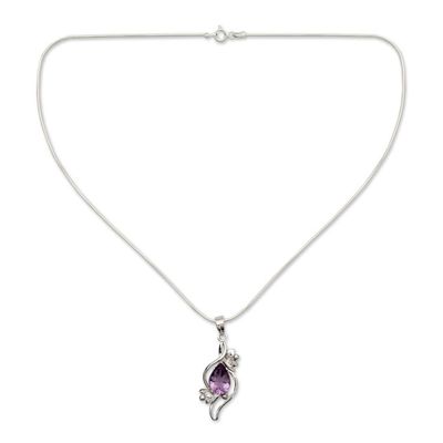 Alternate image for Amethyst flower necklace Bengal Blossom