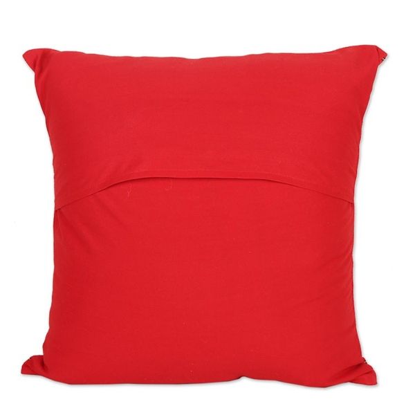 Alternate image for Cotton Red Cushion Covers Set 2 Throw Pillows Sequences