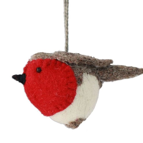 Alternate image for Christmas Bird Ornaments Set of 4 Robins Delight