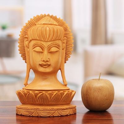 Alternate image for Wood sculpture Serene Buddha II