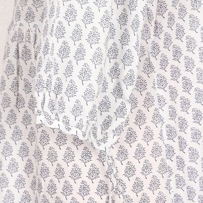 Alternate image for Screen Printed Floral Cotton Drawstring Dress from India Warm Days