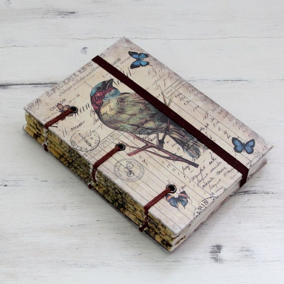 60-page Journal with Artisan Crafted Handmade Paper 'Life's a Journey'