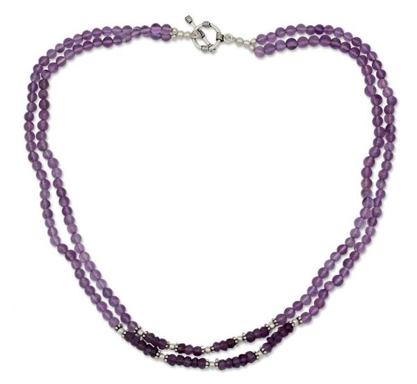 Alternate image for Amethyst strand necklace Agra Lilac