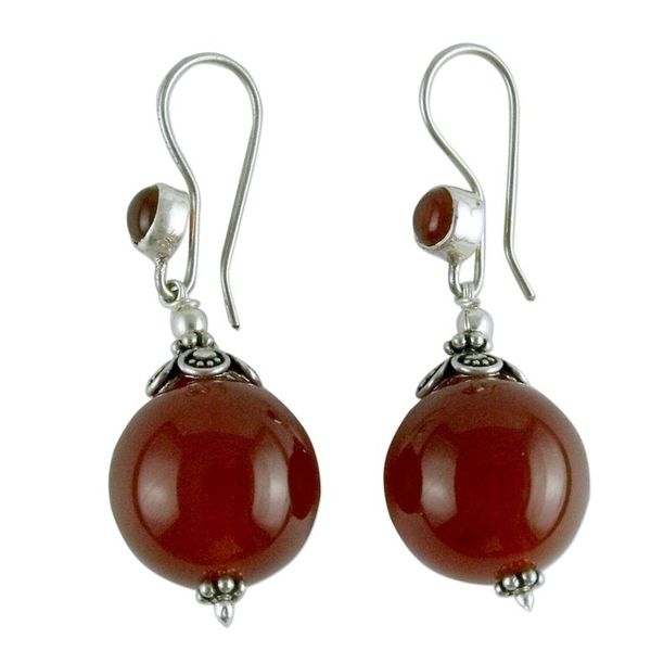 Alternate image for Carnelian dangle earrings Gujurati Ode