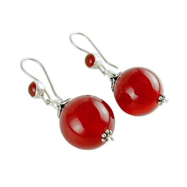 Alternate image for Carnelian dangle earrings Gujurati Ode
