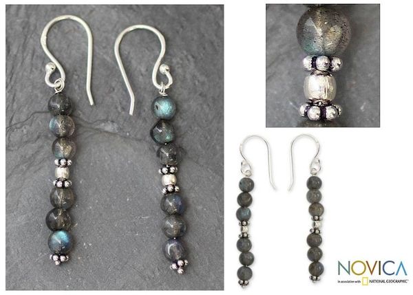 Alternate image for Labradorite dangle earrings Pillars of Intuition