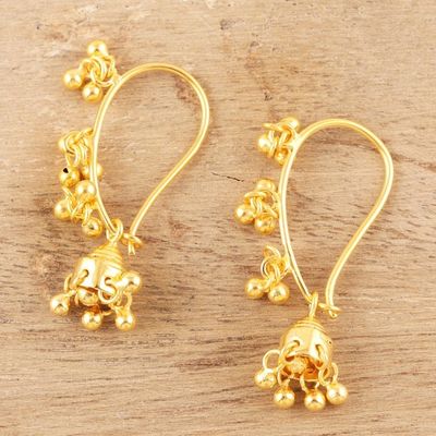 Alternate image for 22k Gold Plated Sterling Silver Chandelier Earrings Golden Music