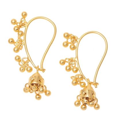 Alternate image for 22k Gold Plated Sterling Silver Chandelier Earrings Golden Music