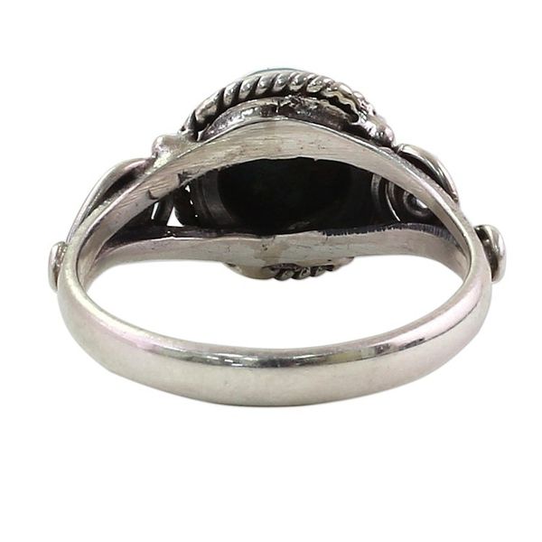 Alternate image for Sterling Silver and Blue Composite Turquoise Cocktail Ring Blue Attunement