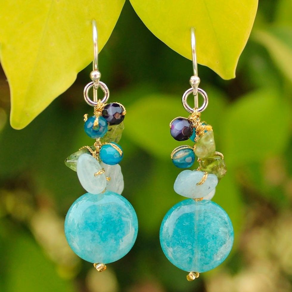 Handmade Thai Dangle Earrings 'Thai Joy'