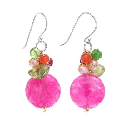 Alternate image for Gemstone Beaded Dangle Earrings Thai Joy