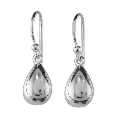 Alternate image for High-Polish Sterling Silver Dangle Earrings from Thailand Reflective Drops