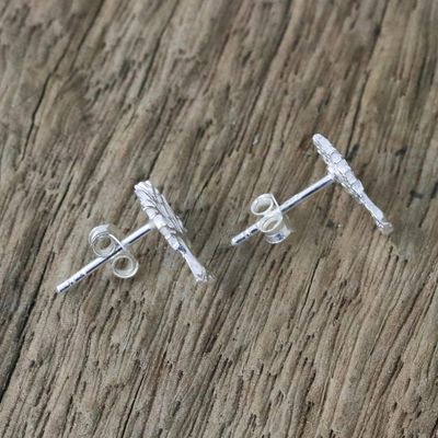 Alternate image for Sterling Silver Tree-Shaped Stud Earrings from Thailand Branches Above