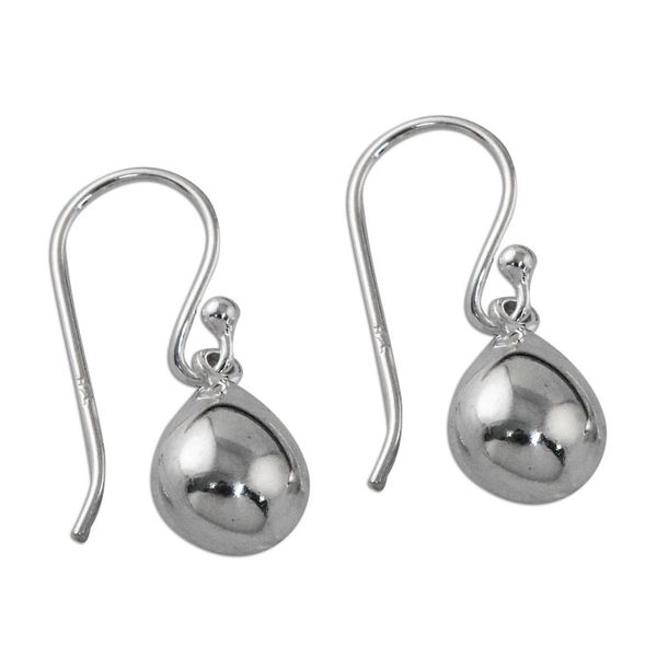 Alternate image for High-Polish Sterling Silver Dangle Earrings from Thailand Reflective Drops