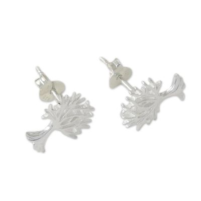 Alternate image for Sterling Silver Tree-Shaped Stud Earrings from Thailand Branches Above