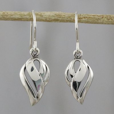 Alternate image for Thai Dewdrop Shaped Sterling Silver Dangle Earrings Tropical Breeze