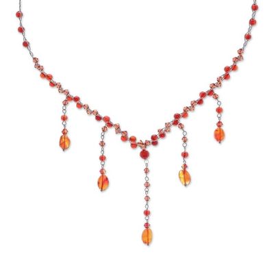 Alternate image for Carnelian Y Necklace Ginger Empress